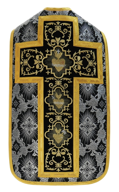 Roman chasuble "Heart of Jesus, Mary, Joseph" R822-AKC9