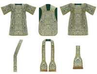 Ensemble de vêtements liturgiques à style romain SET-076