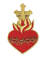 Applique brodée "Coeur de Jésus"