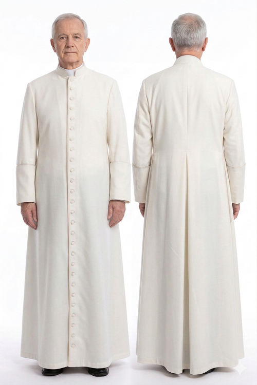 White cassock CASS-B