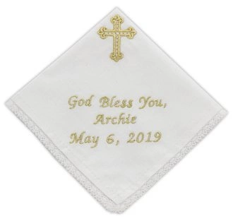 Baptism, Communion Handkerchief SZC-1