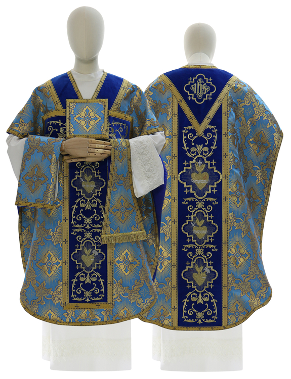 Chasuble "Saint Philippe Neri" "Coeur de Jésus, Marie, Joseph" F822-AN9