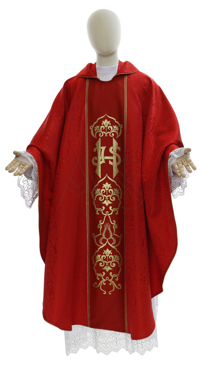 Casulla gótica IHS