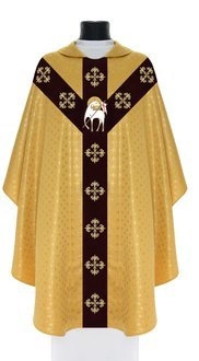 Chasuble semi-gothique "Agneau" Y801-AGC61