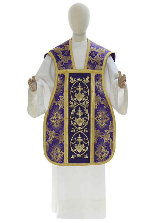 Casulla romana "Crucifixión de Jesús" R918-F9