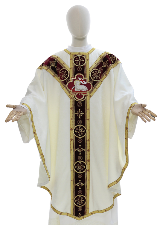Casulla semigótica "Cordero de Dios" GY883-AKC26