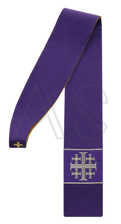 Gotische Stola reversible „Jerusalem-Kreuze“ SZ1