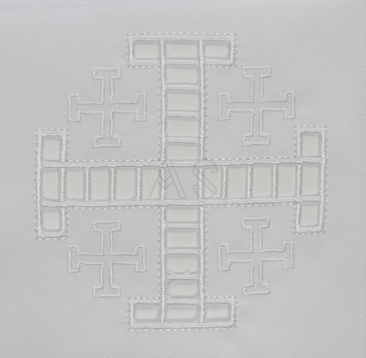 Surplice with white Jerusalem crosses K4-B