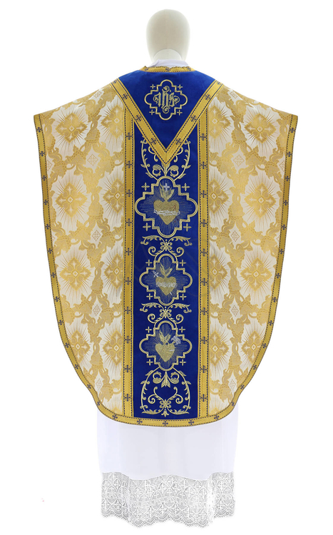 Chasuble "Saint Philippe Neri" "Coeur de Jésus, Marie, Joseph" F822-AZ9