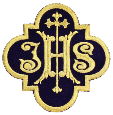 Aplicación bordada "IHS" AP-IHS-F