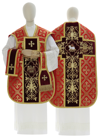 Casulla romana "Cordero de Dios" R814-AC50