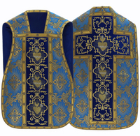 Casulla romana "Corazón de Jesús, María, José" R822-AN9