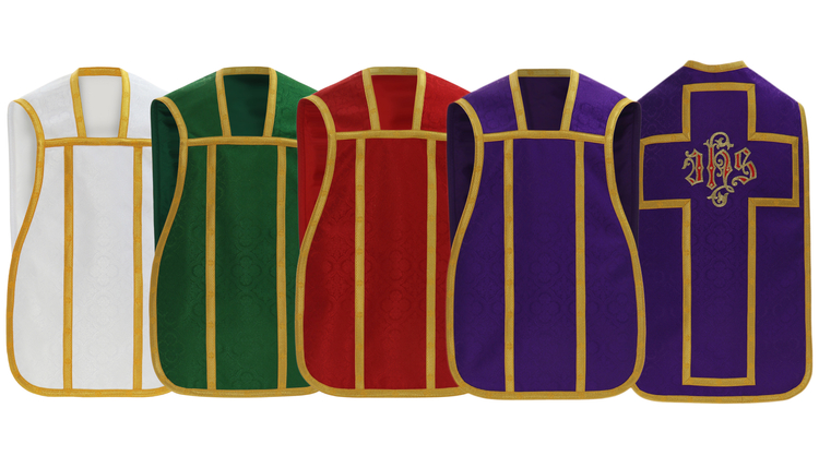 Set of 4 roman chasubles SET-RH4-25 