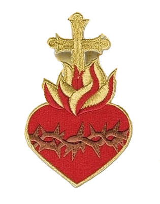 Aplicación bordada "El corazón de Jesús"