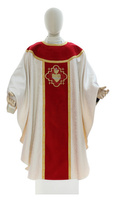 Gothic Chasuble "Heart of Jesus, Mary, Joseph" G822-A25