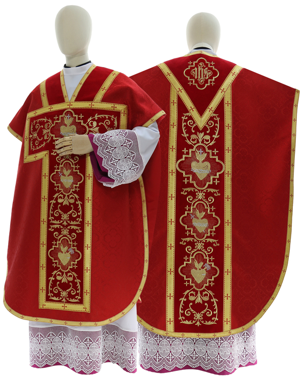 Chasuble "St. Philip Neri" "Heart of Jesus, Mary, Joseph" F822-A25