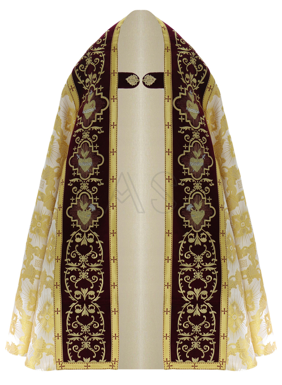 Capa pluvial romana "Corazón de Jesús, María, José" KT822-AKCC9