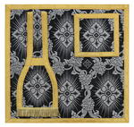 Casulla romana "Corazón de Jesús, María, José" R822-ACZ9