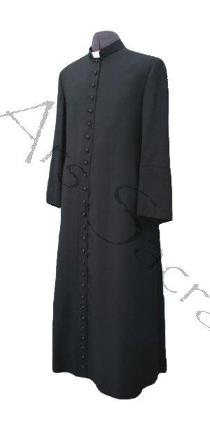 Black classic cassock - in stock, shipping in 24h