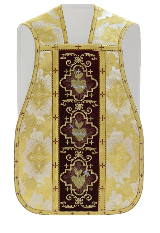 Roman chasuble "Heart of Jesus, Mary, Joseph" R822-AKC9