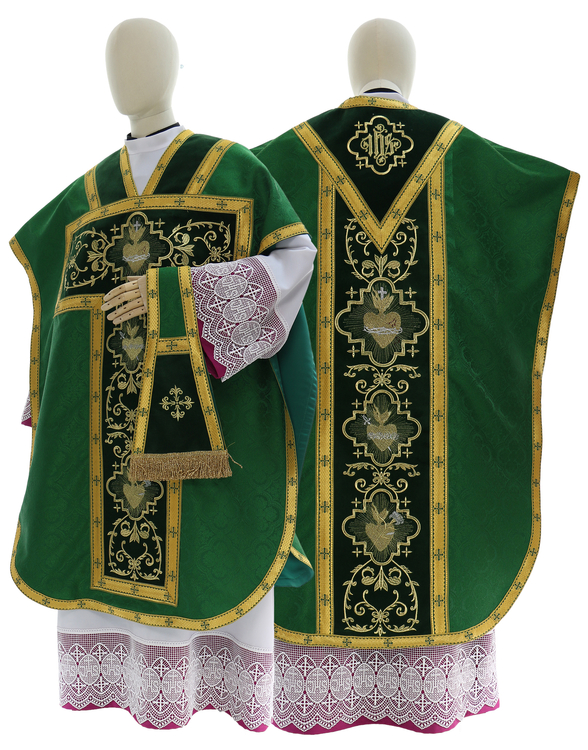 Casulla "San Felipe Neri" "Corazón de Jesús, María, José" F822-A25