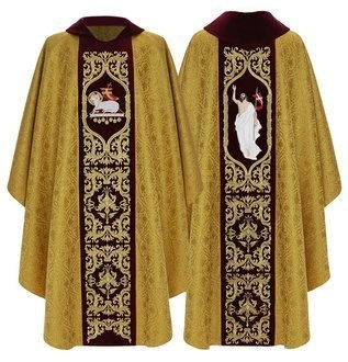 Chasuble gothique "Jésus est ressuscité" 815-AGC16