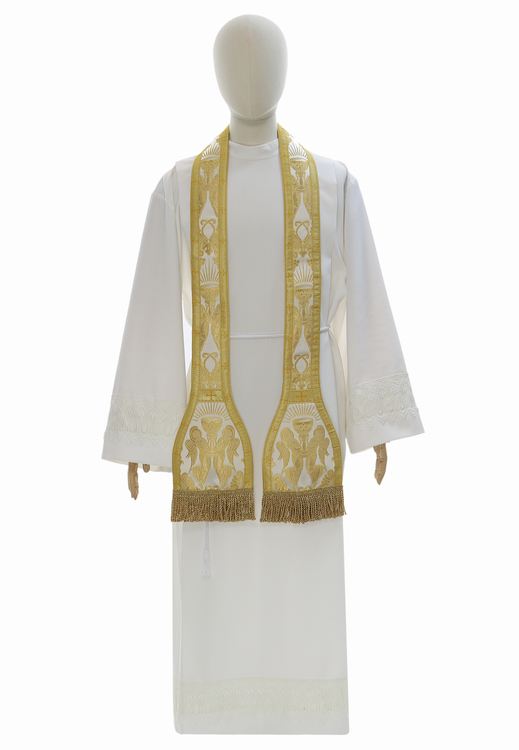 Chasuble romaine "Coeur de Jésus, Marie, Joseph" R822-A60
