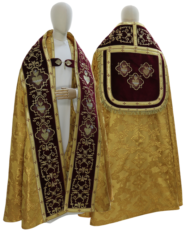 Römische Pluviale "Herz von Jesus, Maria, Josef" KT822-AGCC9