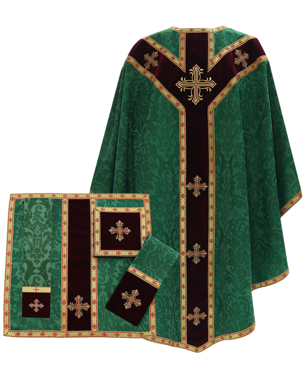 Chasuble, bourse, manipule, voile de calice GYGVMB784-26
