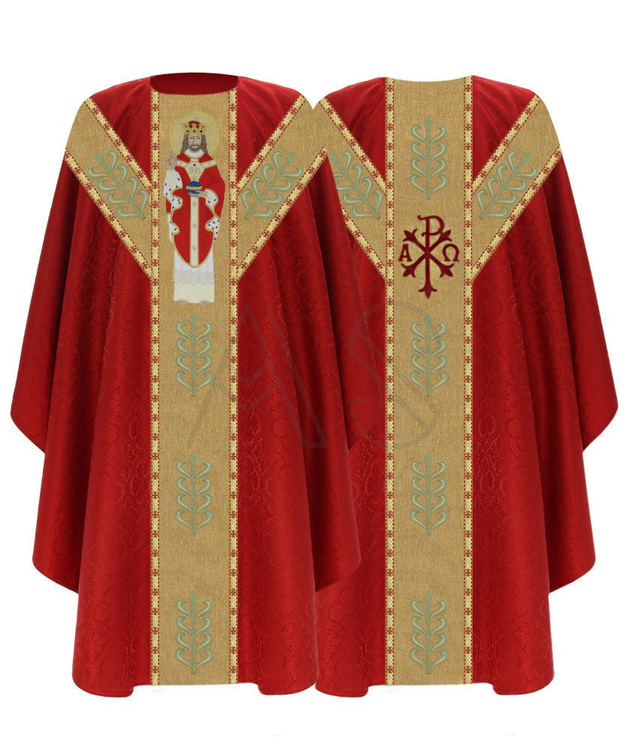 Semi Gothic Chasuble "Christ the King" GY466-C25