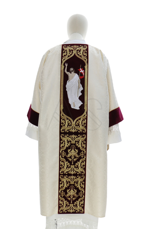 Dalmatique gothique "Jésus est ressuscité" D889-AKC25