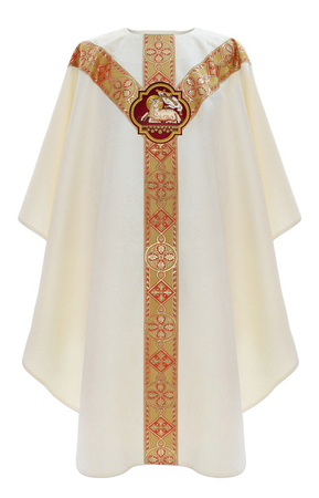 Casulla semigótica "Cordero de Dios" GY114-12