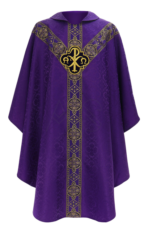 Chasuble semi-gothique "Alfa & Omega" Y211-F25