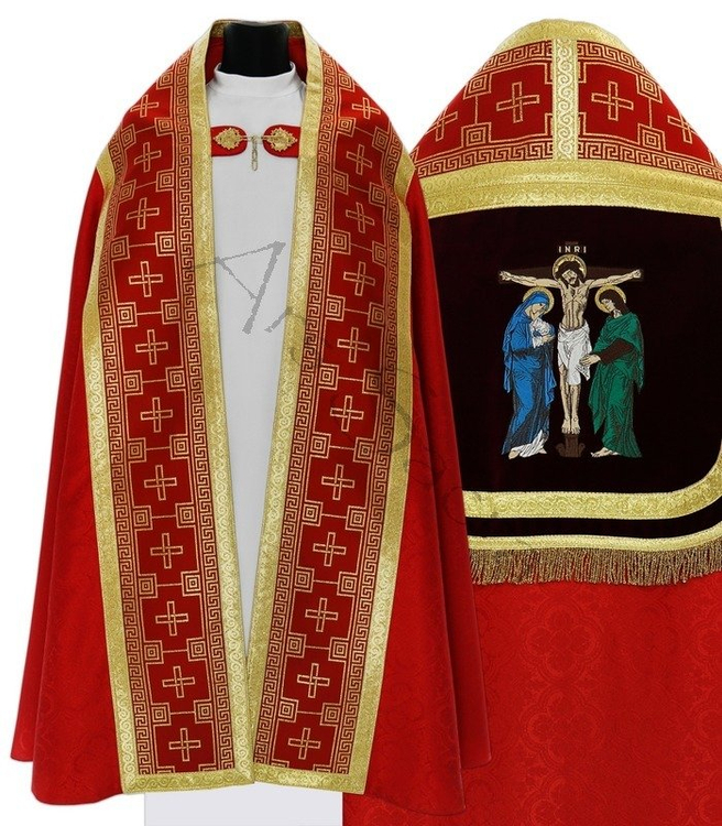 Capa pluvial romana "Crucifixión" KT017-AC25h6
