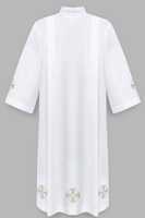 Alb with gold Jerusalem crosses A4-G