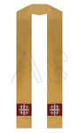 Étole gothique réversible "Croix de Jérusalem" SZ1