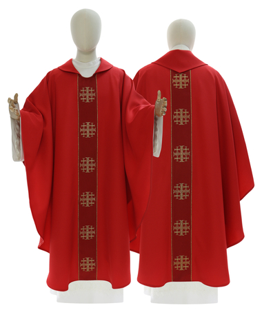 Gothic Chasuble "Jerusalem Crosses" 103-C