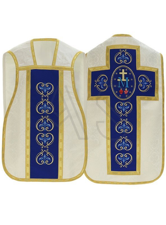 Casulla romana mariana R449-BN25