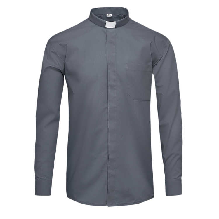 Camisa de sacerdote grafito, manga larga KD-SZ2