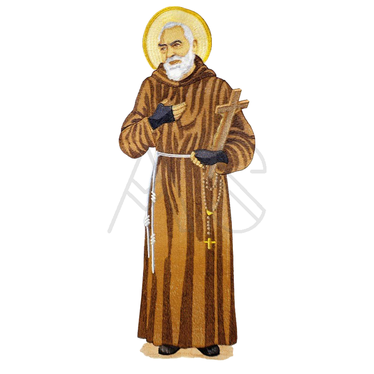 Embroidered Applique "Holy Father Pio"