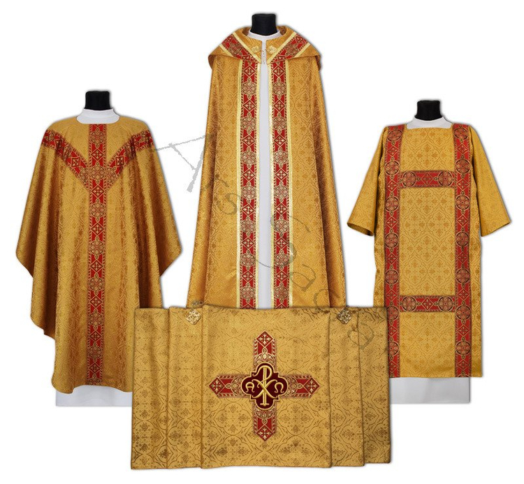 Set haute messe en style semi-gothique HMS-201-GC16