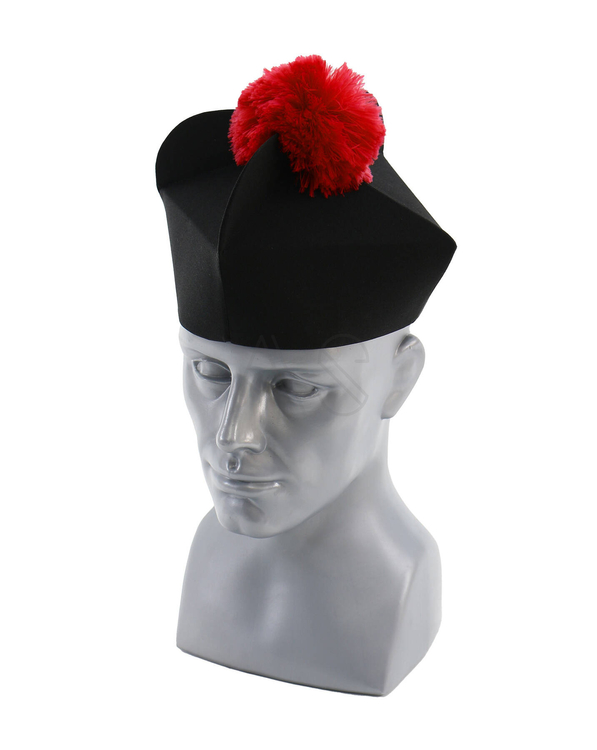 Black biretta 3 corner B-9