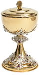 Ziborium mit Rubinen verzierter