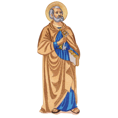 Bestickte Applikation "Sankt Peter"