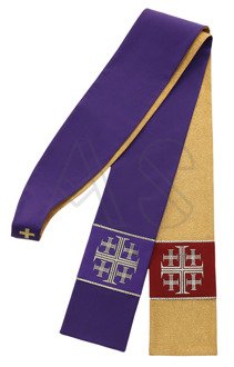 Stola gotica reversibile "Croci di Gerusalemme" SZ1