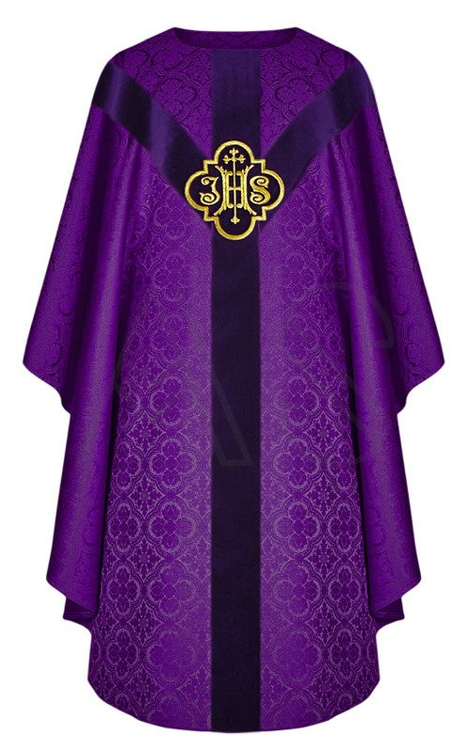 Casulla semigótica "IHS" GY208-AF25
