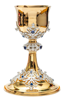 Calice da messa decorato con zaffiri