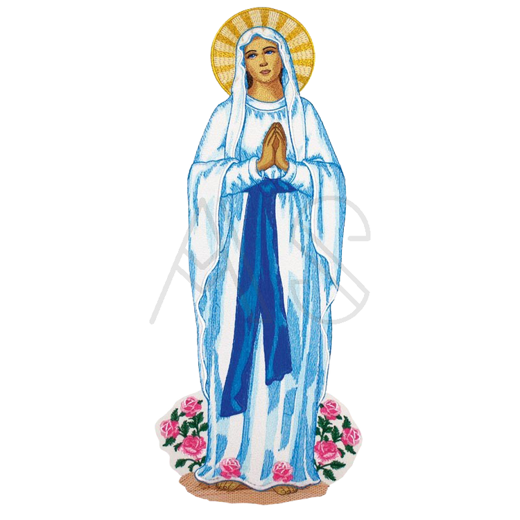 Embroidered Applique "Our Lady of Lourd"