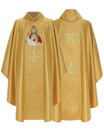 Casulla gótica "Cristo el rey" 839-G63g