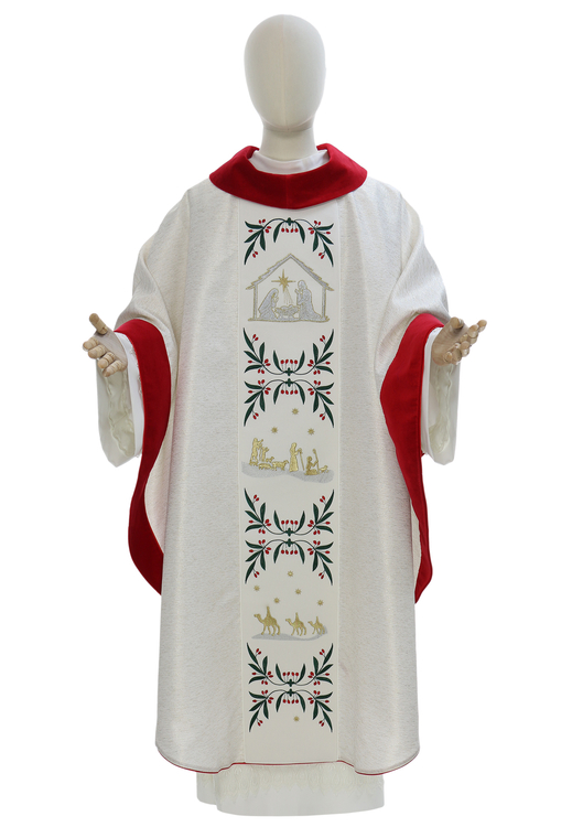 Casulla gótica "Navidad" 878-K91gAC